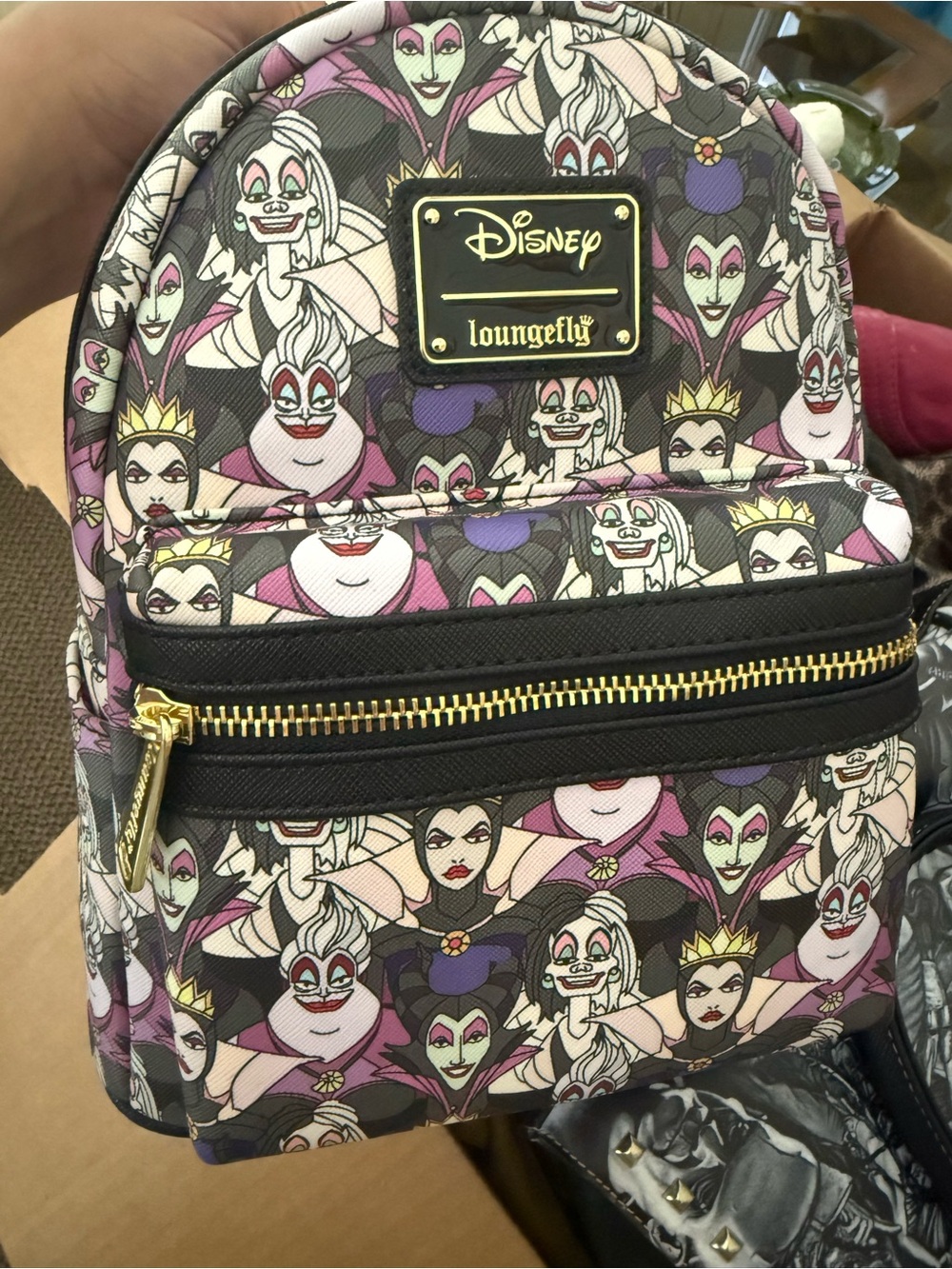 Loungefly Disney Villains Mini Backpack - Black, Purple, Pink